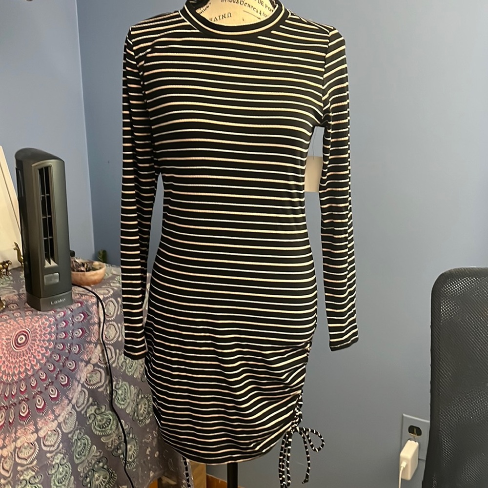 Abound Striped Midi Body Con Dress